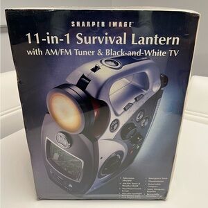 NEW SEALED Sharper Image Survival Lantern 11 Functions Plug-in, Battery AC/DC